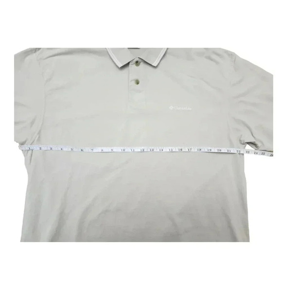 COLUMBIA Large Polo Beige Tan  Golf - Picture 2 of 5